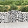 vidaXL buede gabionkurve 20 stk. 300x50x100/120 cm galvaniseret jern