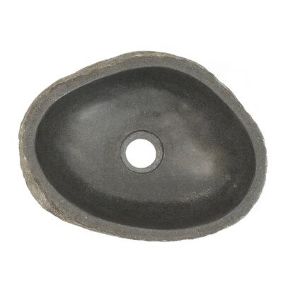 vidaXL håndvask 29-38 cm oval flodsten