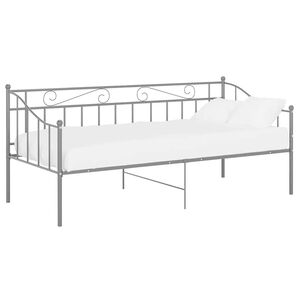 vidaXL sengestel til udtr&aelig;ksseng 90x200 cm metal gr&aring;