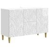 vidaXL Sideboard Hvid h&oslash;jglans 89 x 34,5 x 60 cm Konstrueret tr&aelig;