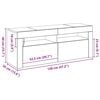 vidaXL TV-skab med LED Sort eg 120 x 35 x 40 cm Konstrueret tr&aelig;