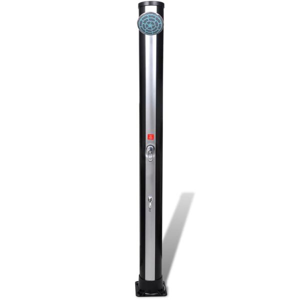 Outdoor solopvarmet bruser med brusehoved og hane 35 l