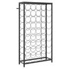 vidaXL vinreol til 45 flasker 54x18x100 cm smedejern sort
