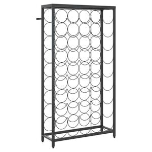 vidaXL vinreol til 45 flasker 54x18x100 cm smedejern sort