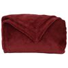 vidaXL Throw t&aelig;ppe Bordeaux R&oslash;d 220 x 240 cm Fleece