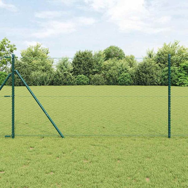 vidaXL Hegnsp&aelig;l Gr&oslash;n 10 x 1,4 m (36 mm net) St&aring;l og PVC
