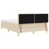 vidaXL Box spring seng med madras Creme 160 x 200 cm Stof