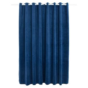 vidaXL m&oslash;rkl&aelig;gningsgardin med metalringe 290 x 245 cm m&oslash;rkebl&aring;