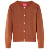 vidaXL Strikket cardigan til b&oslash;rn str. 92 cognacfarvet
