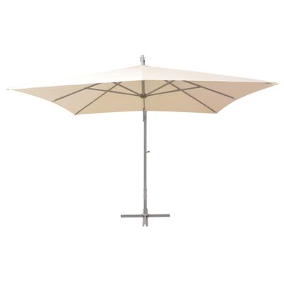 vidaXL parasol 300 x cm sandfarvet aluminiumsstang