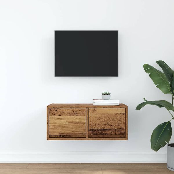 vidaXL tv-bord 60x31x25,5 cm konstrueret tr&aelig; antikt tr&aelig;look