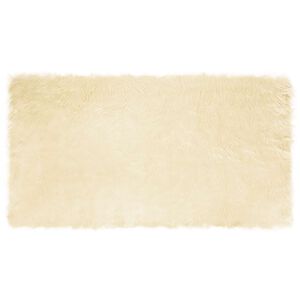 vidaXL Fuskobbel lammeskindst&aelig;ppe TAFALLA Cremefarvet 60 x 110 cm
