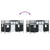 vidaXL Kids'loftseng med gardiner Sort 74,5 x 190 cm