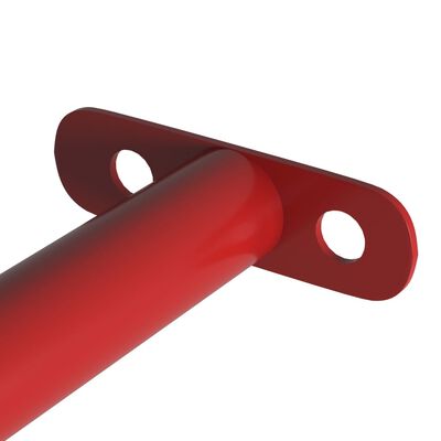 vidaXL kolbøttestang 3 stk. 125 cm stål rød