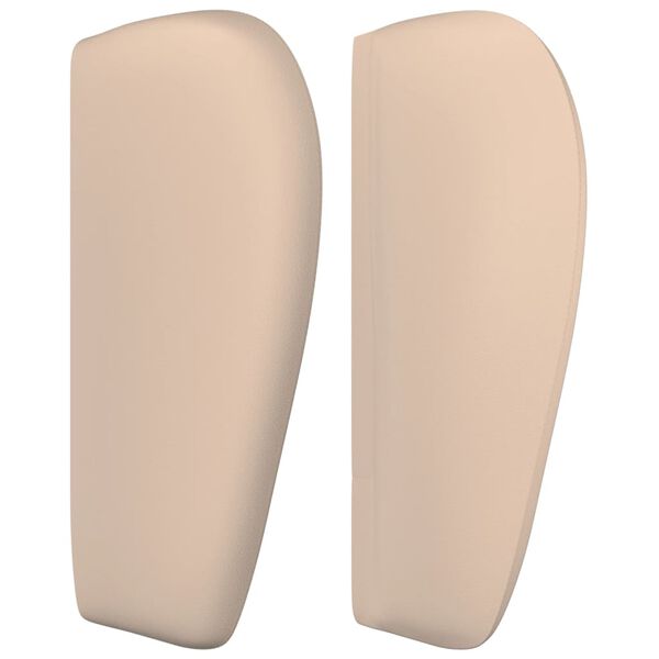 vidaXL sengegavl med kanter 147x23x78/88 cm kunstlæder cappuccino