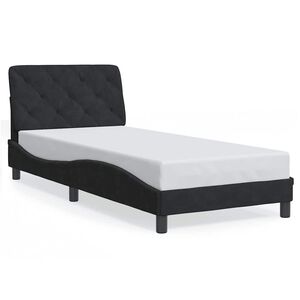 vidaXL sengeramme uden madras 90x200 cm fl&oslash;jl sort