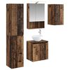 vidaXL Badev&aelig;relsesskabs&aelig;t 5 pcs Gammelt tr&aelig; 50 x 14,5 x 70 cm