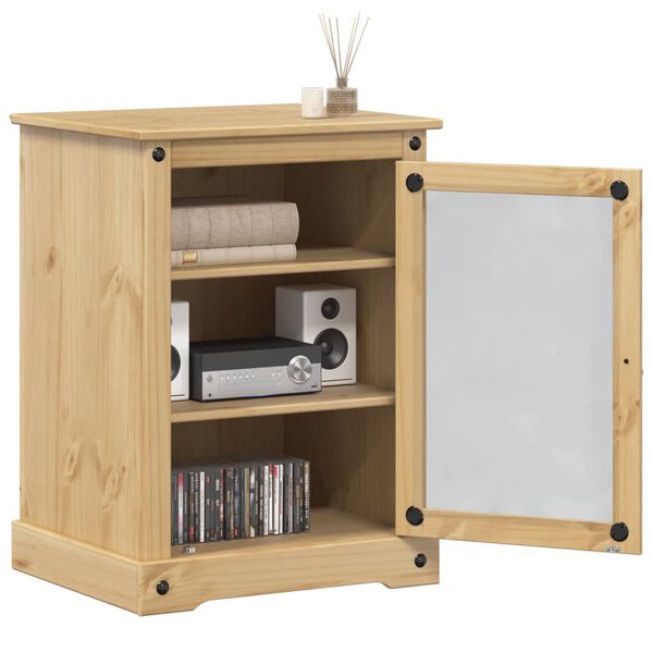 vidaXL hi-fi-skab Corona 60x50x82 cm massivt fyrretræ