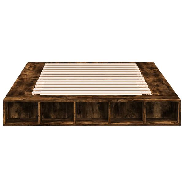 vidaXL sengestel 150x200 cm konstrueret tr&aelig; r&oslash;get eg