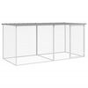 vidaXL kyllingebur med tag lysegr&aring; 203x98x90 cm galvaniseret st&aring;l