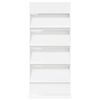 vidaXL Magasin Rack med hylde Hvid 70 x 41 x 156 cm Konstrueret tr&aelig;