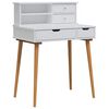 vidaXL Makeupbord S&aelig;t FAUSKE 2 stk. Hvid 76 x 50 x 103,5 cm
