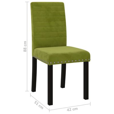 vidaXL spisebordsstole 6 stk. fløjl lysegrøn