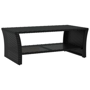 vidaXL sofabord 100x50x40 cm polyrattan sort