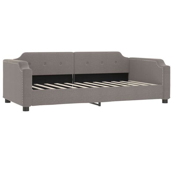 vidaXL daybed 90x200 cm stof gr&aring;brun