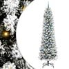 vidaXL Kunstigt juletr&aelig; Hvid 240 cm PVC og metal og plast