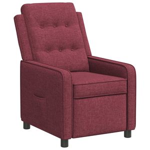 vidaXL Liggestol Vinr&oslash;d 65 x 93 x 102 cm Stof