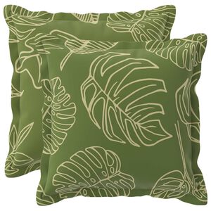 vidaXL Pudebetr&aelig;k 2 stk. HOUTEN Bladdesign 30 x 30 cm Polyester