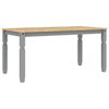 vidaXL spisebord Corona 160x80x75 cm massivt fyrretr&aelig; gr&aring;