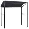 vidaXL grillpavillon 215x150x220 cm st&aring;l antracitgr&aring;