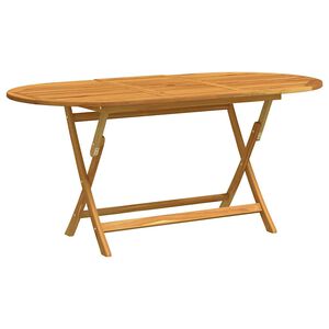 vidaXL foldbart havebord 160x85x75 cm massivt eukalyptustr&aelig;