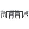vidaXL Have Spisebordss&aelig;t 7 pcs Antracit Pulverlakeret st&aring;l