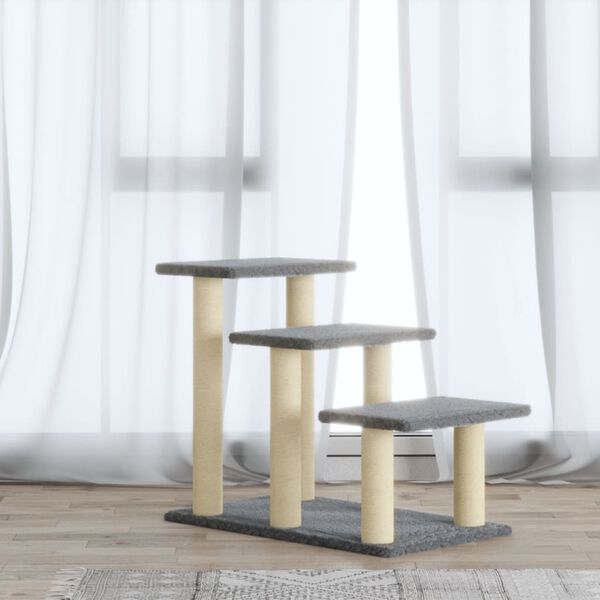 vidaXL kradsetræ med sisalkradsestolper 50,5 cm lysegrå