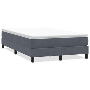 vidaXL kontinentalseng uden madras 120x220 cm fl&oslash;jl m&oslash;rkegr&aring;