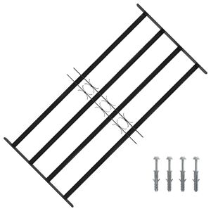 vidaXL Vinduesgitter 115 x 60 cm Pulverlakeret st&aring;l Sort