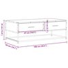 vidaXL sofabord 100x50x35 cm konstrueret træ og metal sonoma-eg