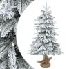 vidaXL Mini juletr&aelig; med sne 45 cm PVC og PE Gr&oslash;n og Hvid