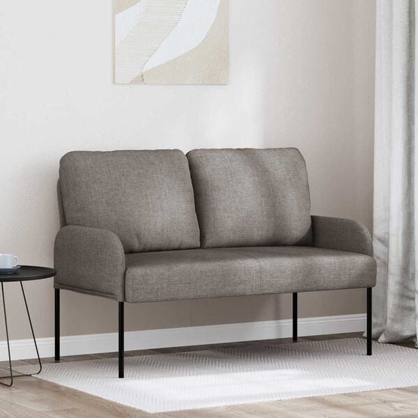vidaXL Sofaer med pude 110cm Gr&aring;brun Krydsfin&eacute;r
