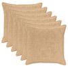 vidaXL Pudebetr&aelig;k 6 stk. HOUTEN Cremefarvet 65 x 65 cm Faux Kanin Pels