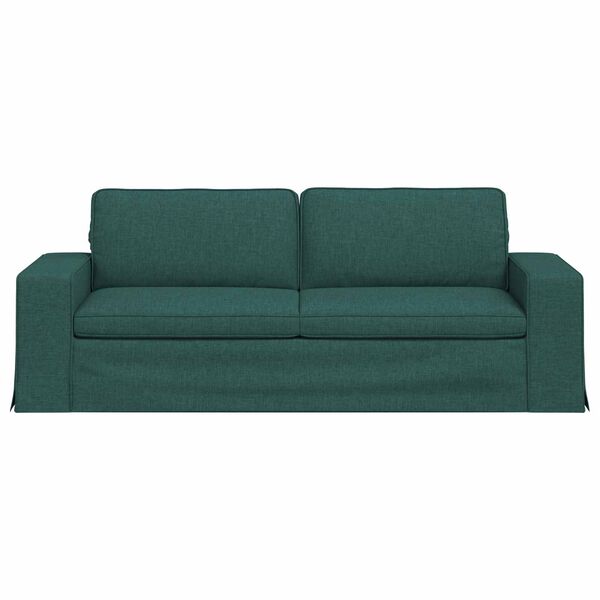 vidaXL Sofa M&oslash;rkegr&oslash;n 222 x 80 x 82 cm Stof