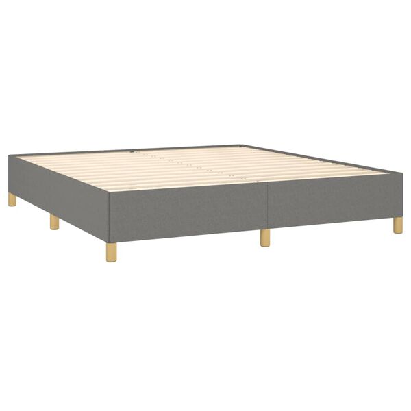 vidaXL Boxspring sengeramme 180x200 cm stof m&oslash;rkegr&aring;