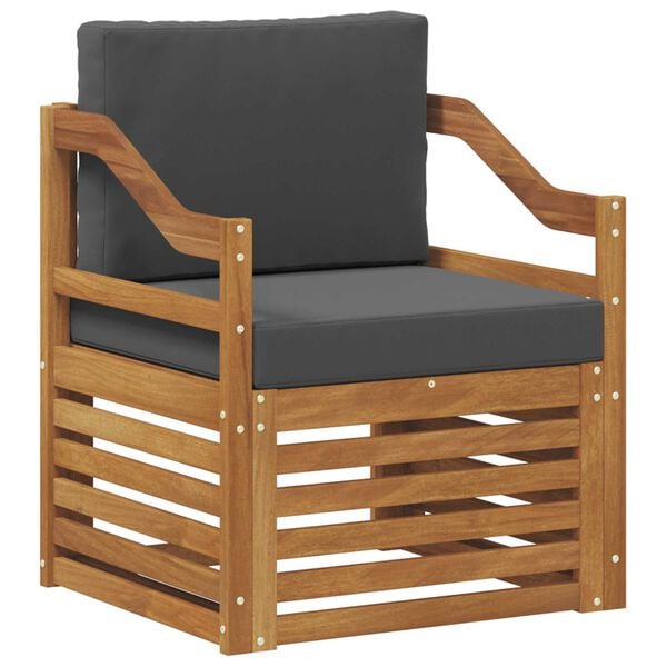 vidaXL Udend&oslash;rs sofagruppe Soli Akacietr&aelig; og polyester Naturfarvet