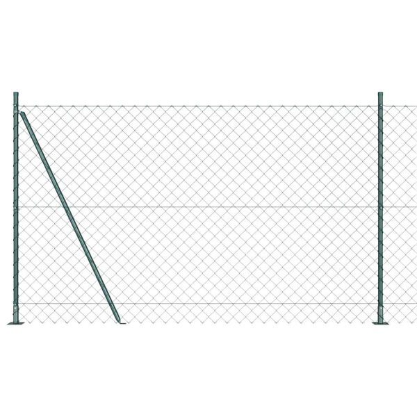 vidaXL Hegnsp&aelig;l Gr&oslash;n 25 x 1,6 m (60 x 60 mm maske) St&aring;l og PVC