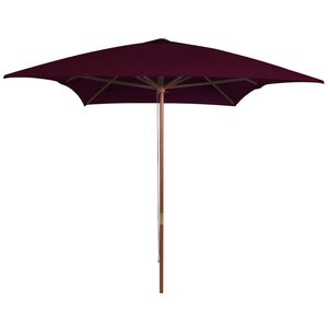 vidaXL haveparasol 200x300 cm tr&aelig;stang bordeauxfarvet