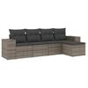 vidaXL sofas&aelig;t 5 dele med hynder polyrattan gr&aring;
