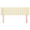 vidaXL sengegavl med kanter 147x16x78/88 cm kunstl&aelig;der cremefarvet